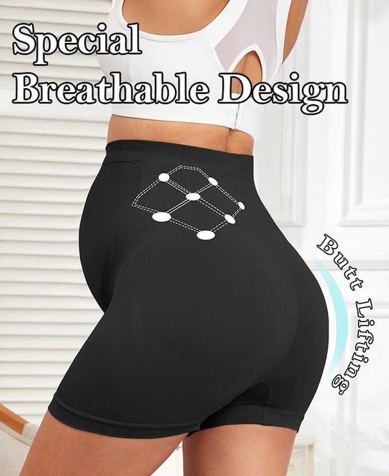 Y25D Pack of 2 Maternity Shapewear for Women Seamless Maternity Underwear under Dress over Bump Pregnancy Shorts High Waist Panties Belly Support Seamless High-Waisted Maternity Underwear Pregnancy Product Pregnancy Must Haves Christmas Gift