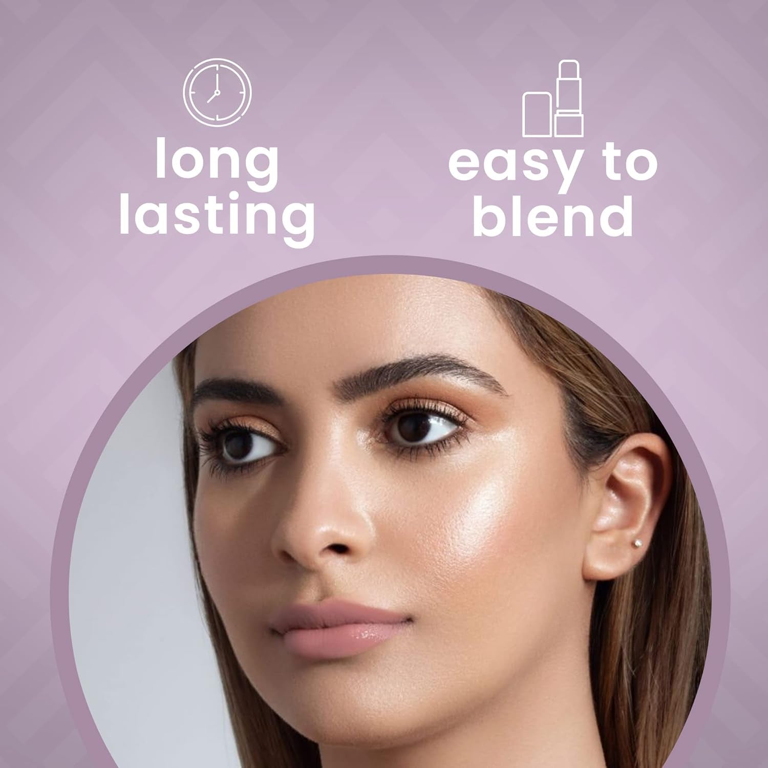 Cosmetics - Holographic Face Highlighter, Cream Lavender Highlighter Makeup Stick, Highly Pigmented Face Highlighter, Blendable Shimmering Highlight, Prismatic Glow, Cruelty & Paraben-Free