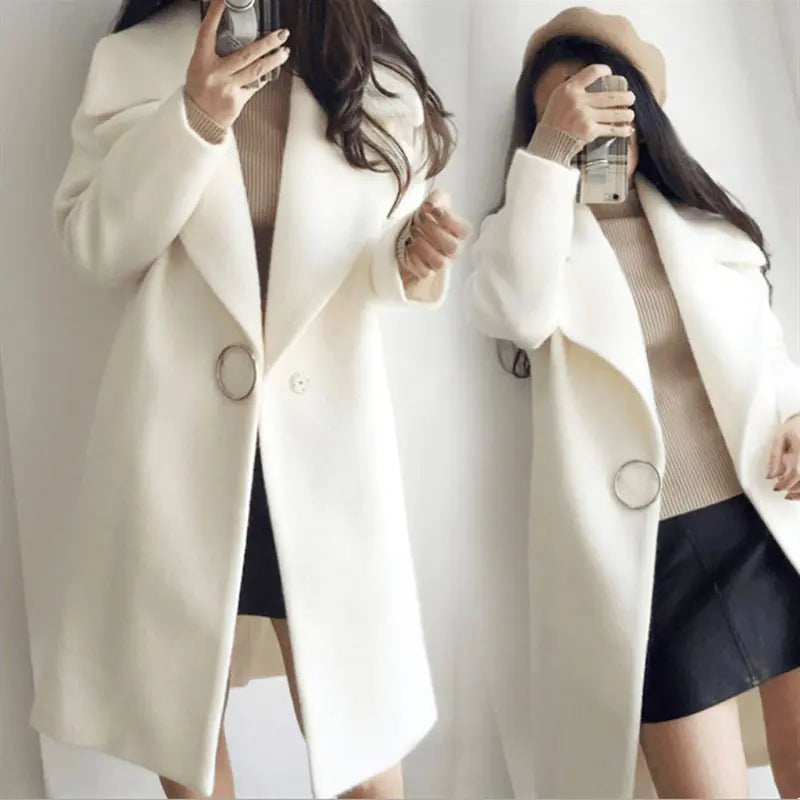 Thickened Loose Woolen Coat for Women