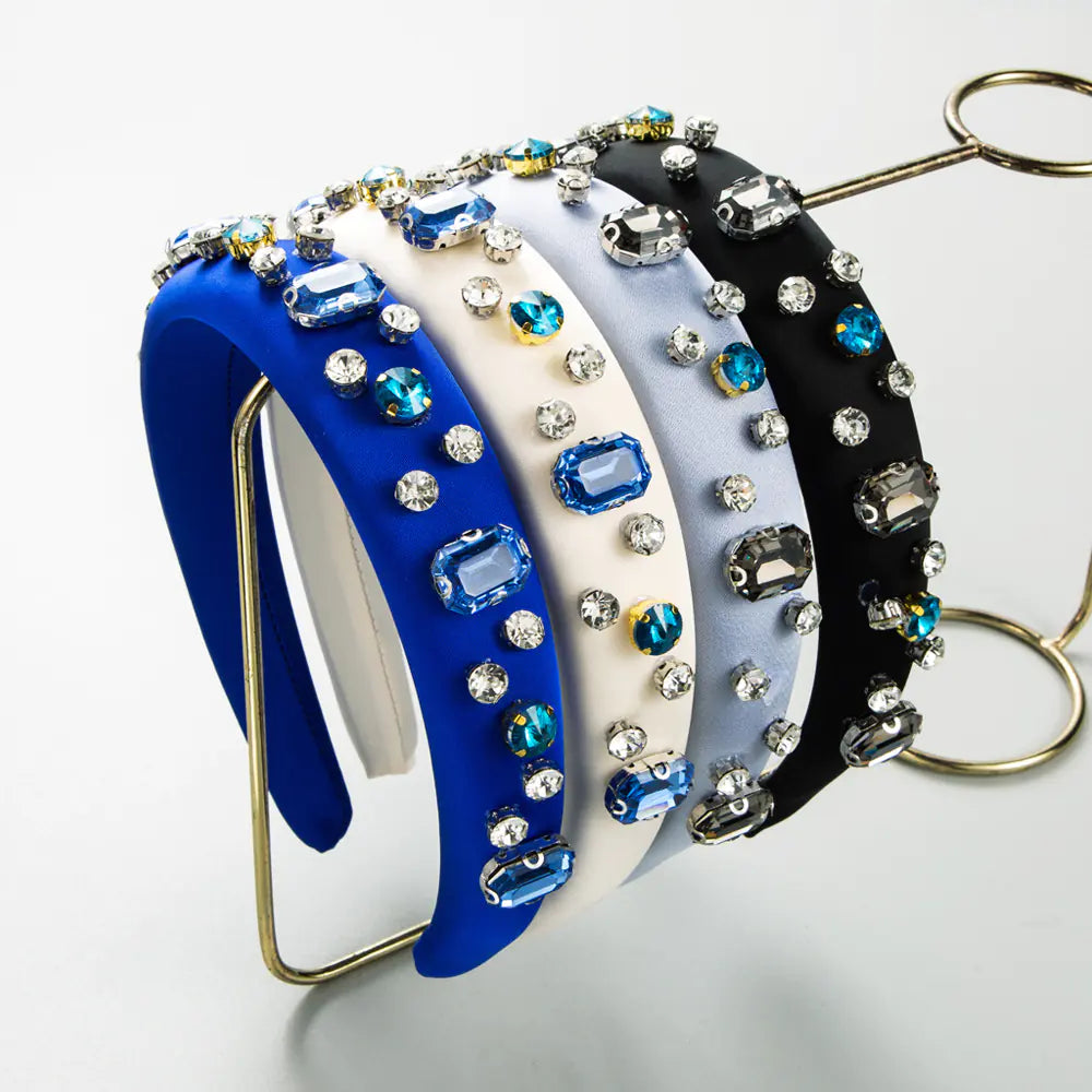 Wide-brimmed Diamond Sponge Face Washing Hair Band