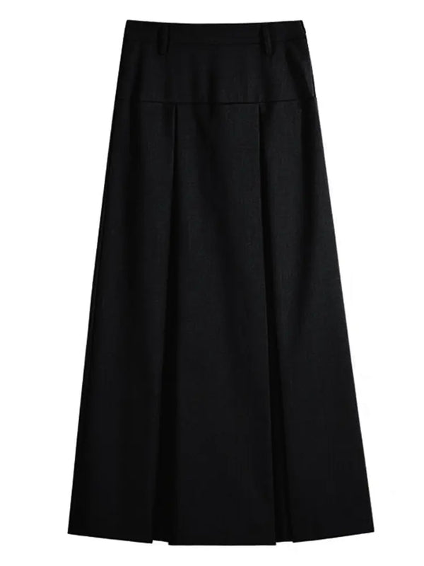 Grey High Waist Suit Skirt for Women