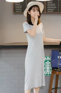 Plus Size Short Sleeve Dress for Women - V-Neck Summer Dress