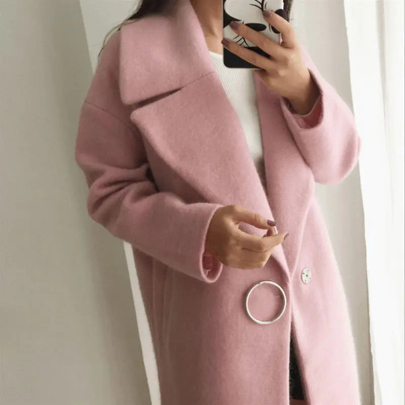 Thickened Loose Woolen Coat for Women