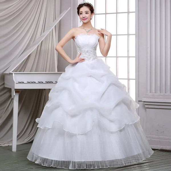 Wedding Dress with Tulle Skirt and Gown