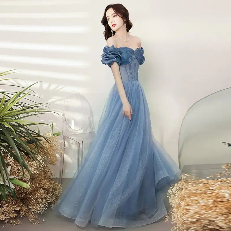 Off Shoulder French Evening Dress for Women