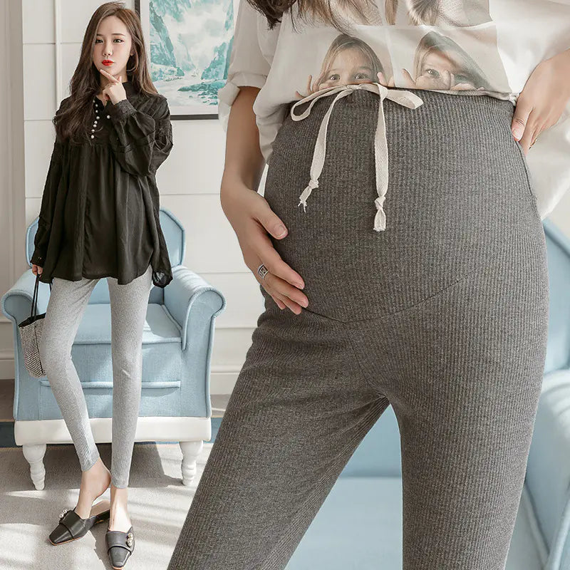 Adjustable Cotton Maternity Leggings for Pregnant Women