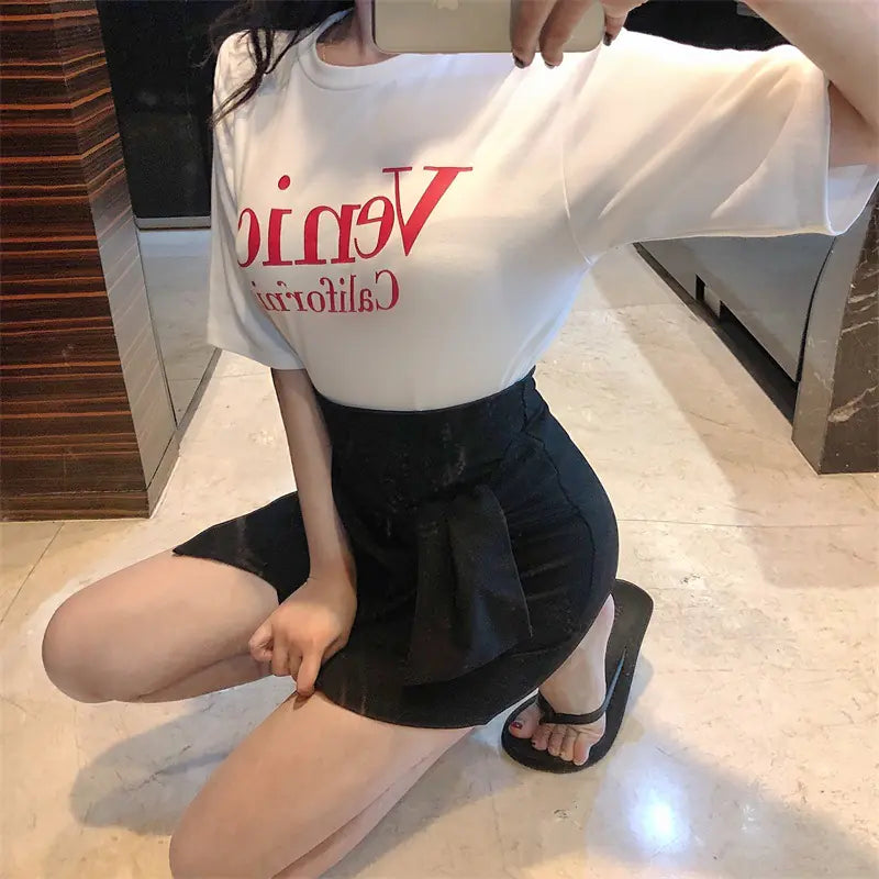 Fashion Women’s Irregular Short Skirt, Bodycon Midi Skirt