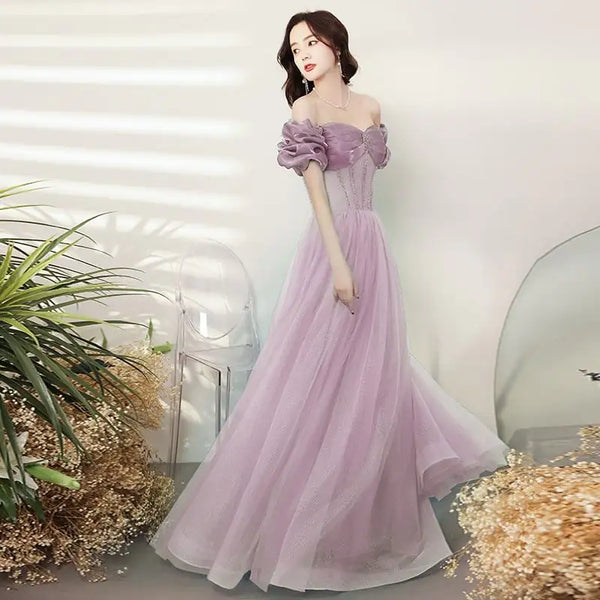 Off Shoulder French Evening Dress for Women