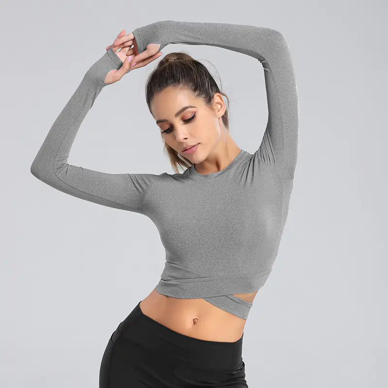 Autumn Women's Long Sleeve Workout Yoga Top