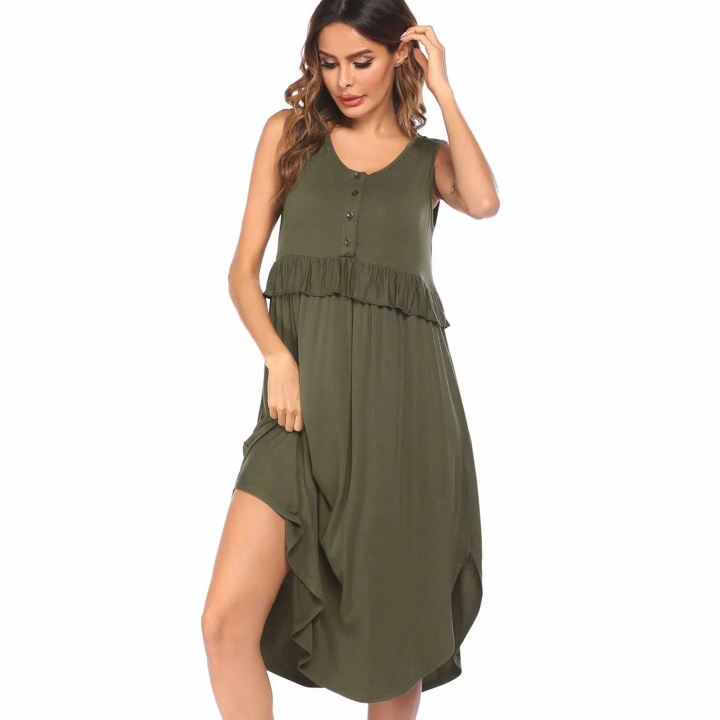 Casual Rayon Modal Nightdress for Pregnant Women
