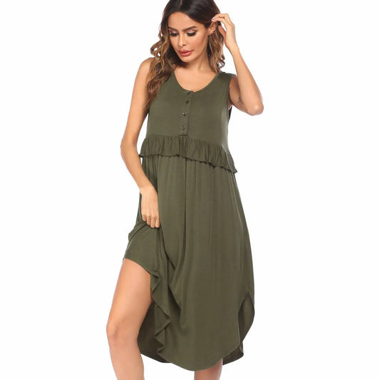 Casual Rayon Modal Nightdress for Pregnant Women