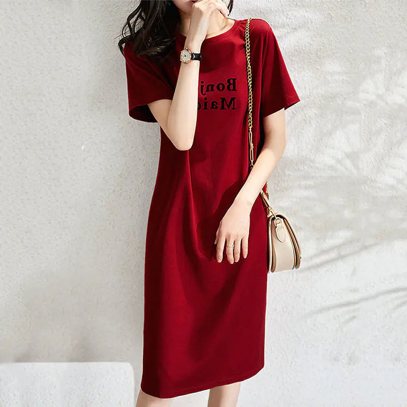Summer Goddess French Mid-Length Dress for Women