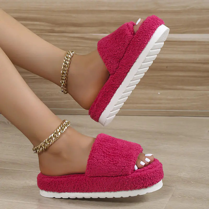 Fuzzy Winter Slippers for Women