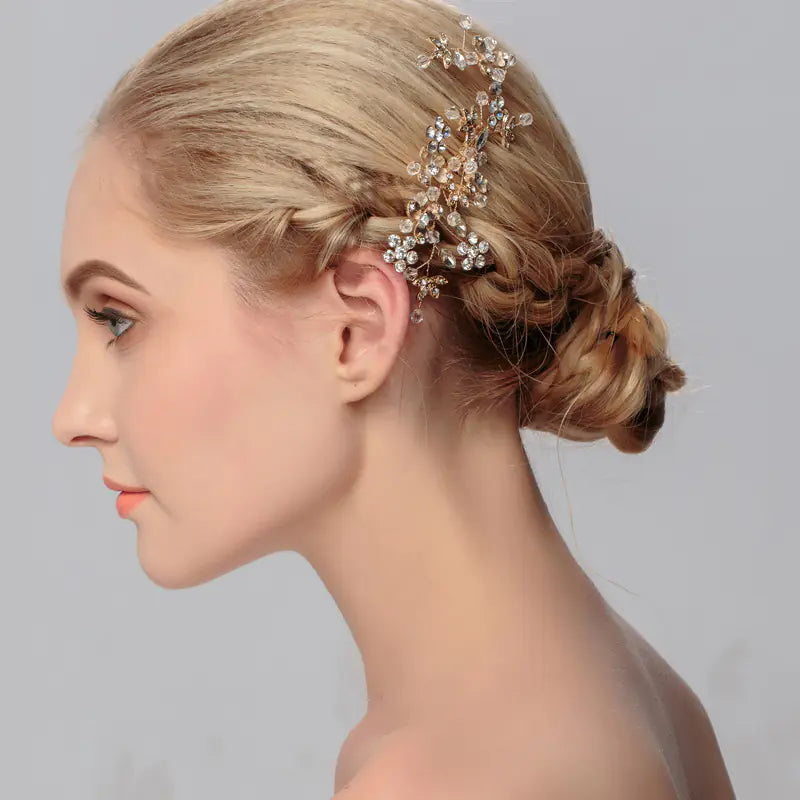 Bridal Hair Accessories with Rhinestone Combs