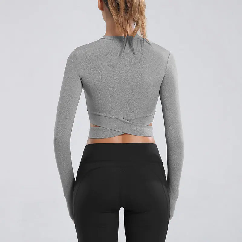 Autumn Women's Long Sleeve Workout Yoga Top