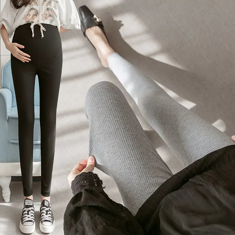 Adjustable Cotton Maternity Leggings for Pregnant Women