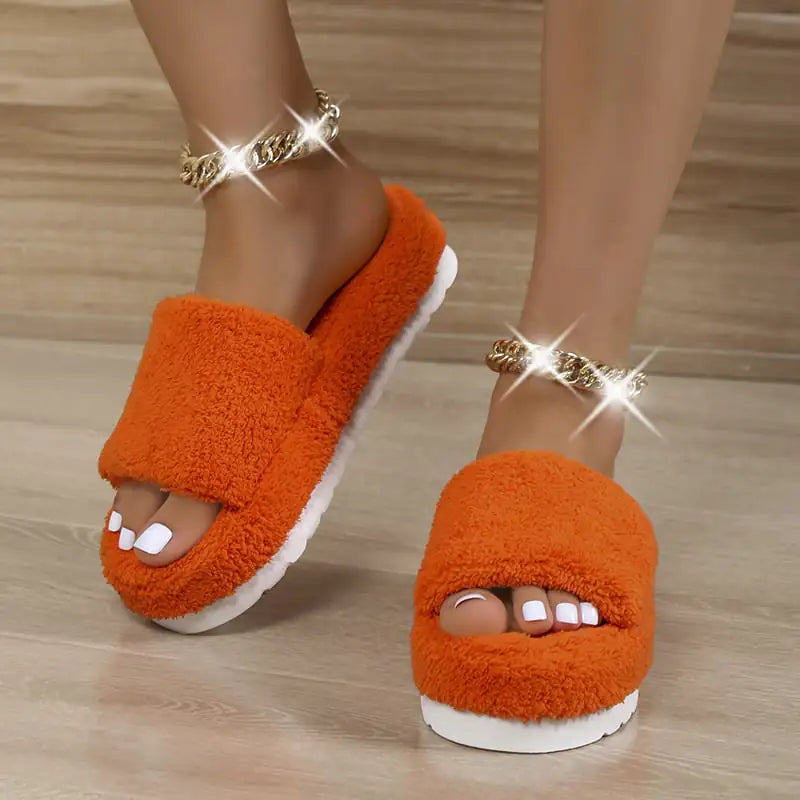 Fuzzy Winter Slippers for Women