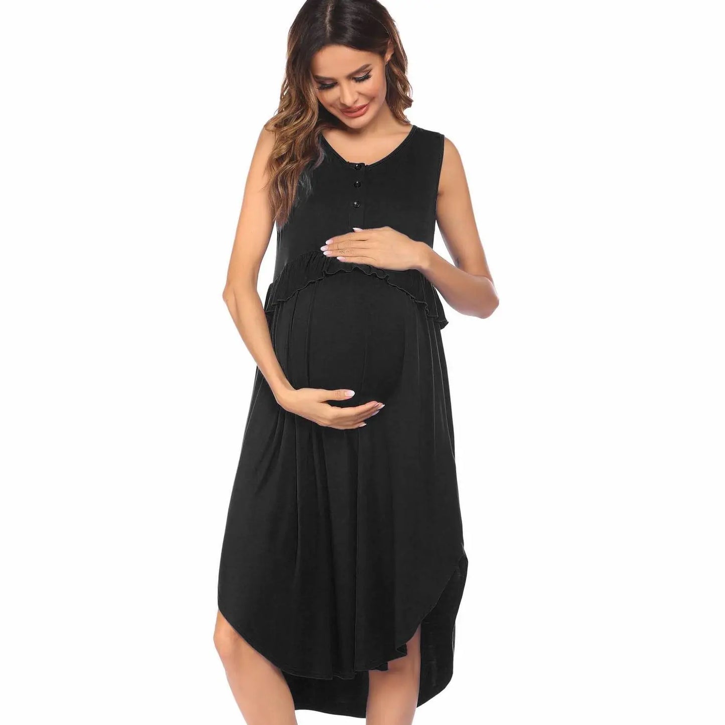 Casual Rayon Modal Nightdress for Pregnant Women