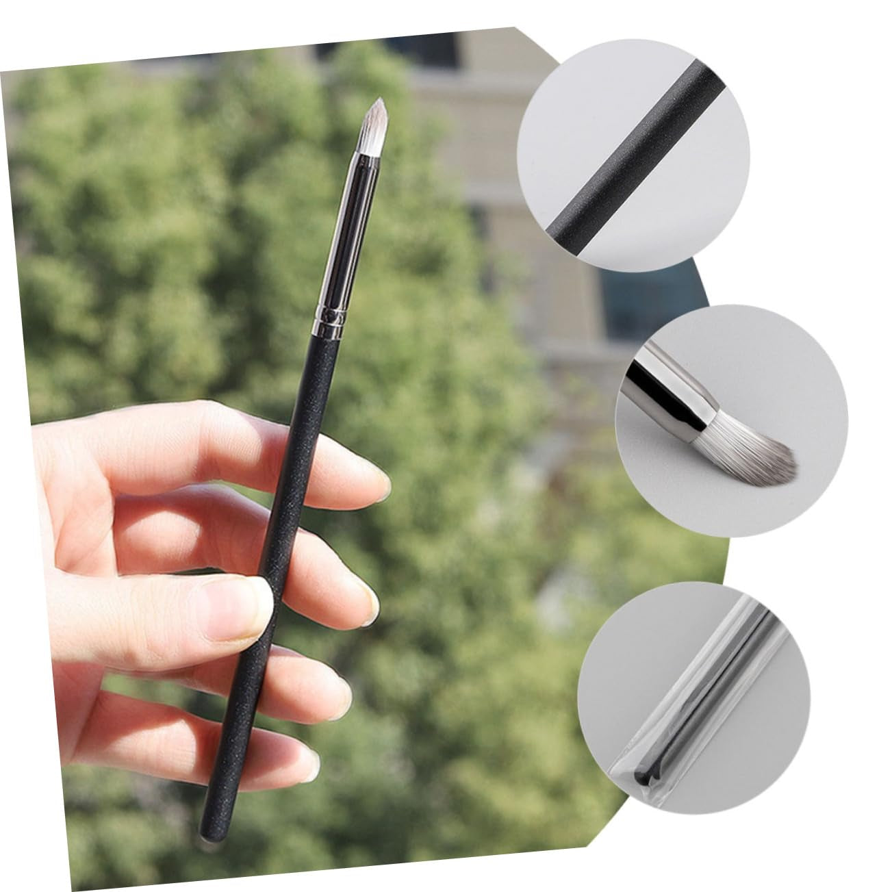 3Pcs Concealer Brush Angled Eye Nose Contour Handle Makeup Brush for Powder Concealer