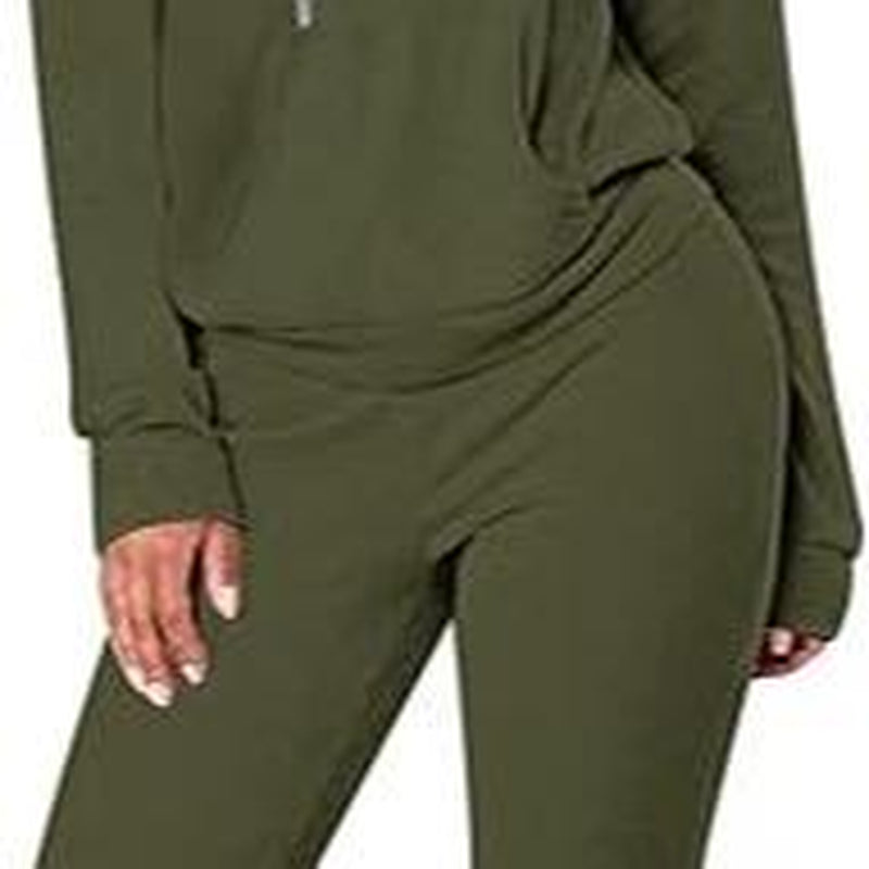 FUPHINE Women'S 2 Piece Sets Long Sleeve Hoodies Sweatpant Set Lounge Sets Fall Outfits Tracksuit 2024 Clothes (Black,L)