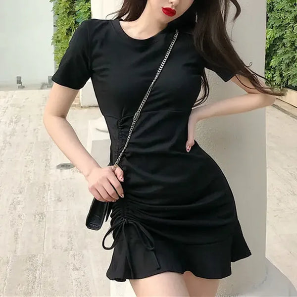 Black Tight Mini Bodycon Dress - Casual Luxury Style