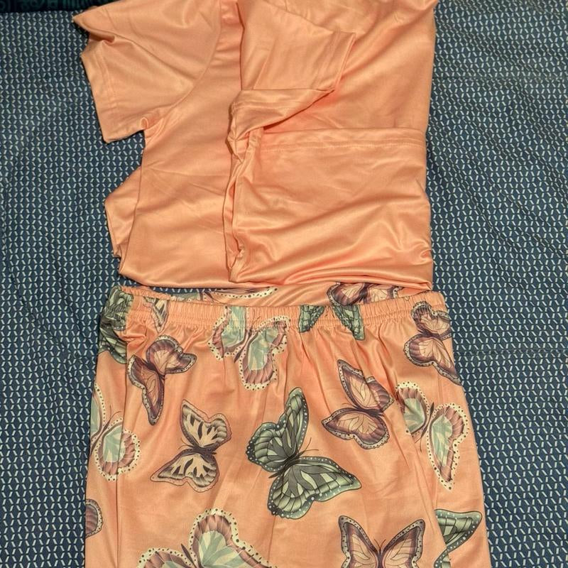 Colorful Butterfly Pajamas for Women, Loungewear Nightwear