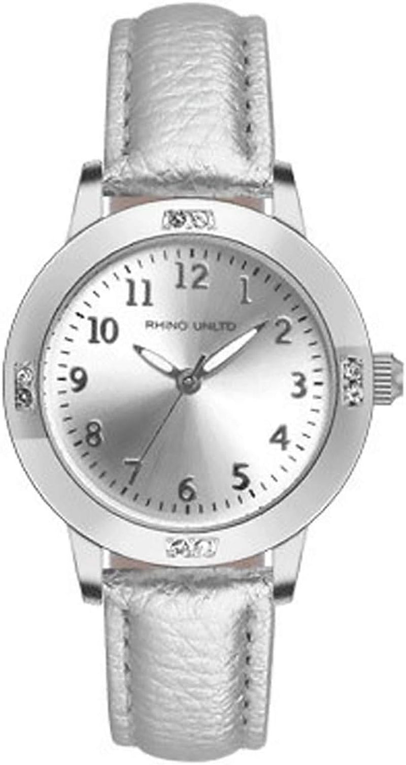 Women'S Leather Band Quartz Movement Waterproof Business Classic Analog Watch with Genuine Leather Stainless Steel Band Elegant Ladies Watch