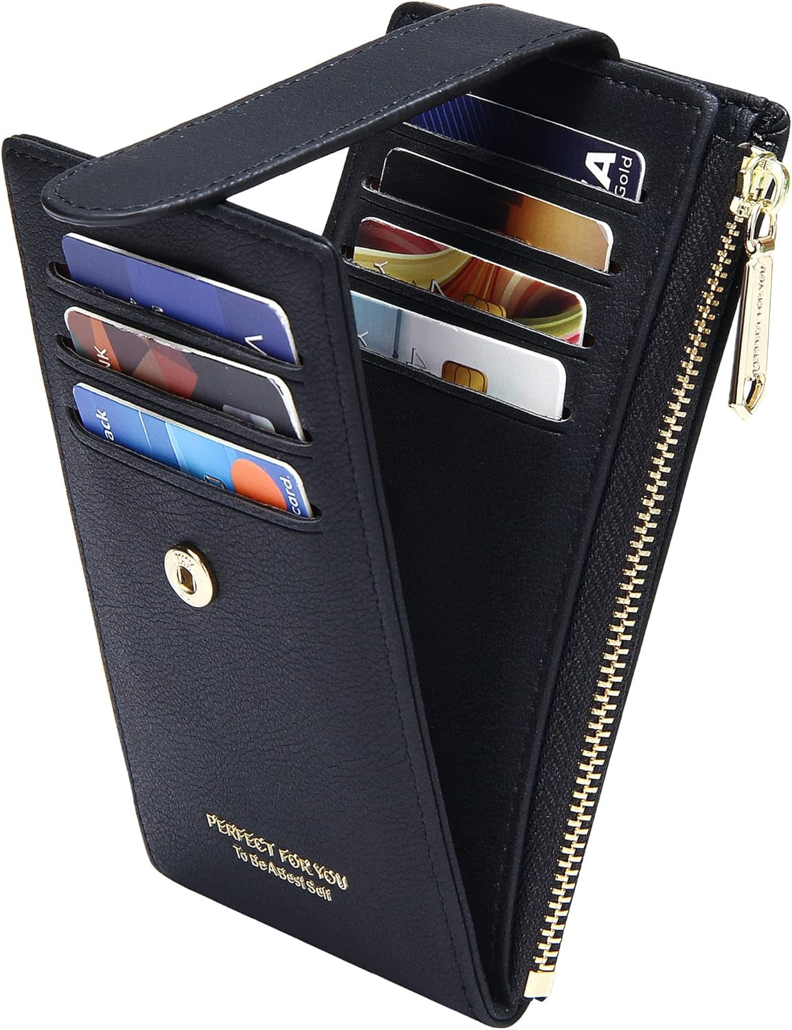 Card Holder Wallet for Women Rfld Slim Wallets Bifold Multi Card Case Coin Purse