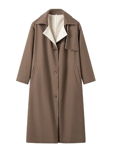 Long Style Woolen Coat for Women