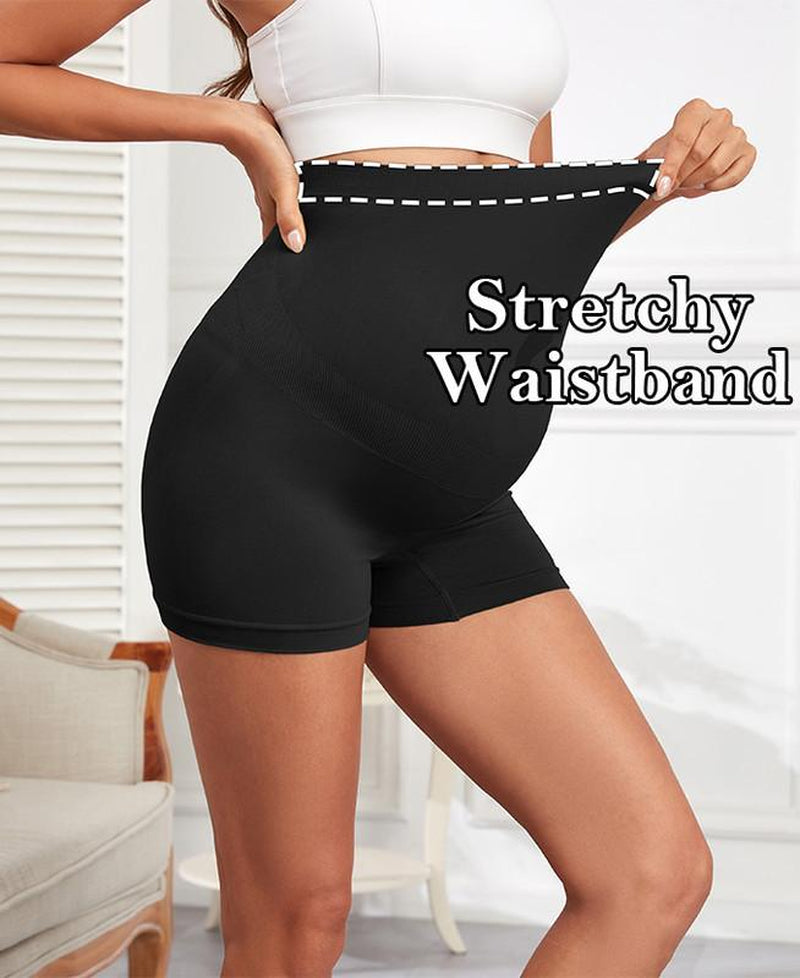 Y25D Pack of 2 Maternity Shapewear for Women Seamless Maternity Underwear under Dress over Bump Pregnancy Shorts High Waist Panties Belly Support Seamless High-Waisted Maternity Underwear Pregnancy Product Pregnancy Must Haves Christmas Gift