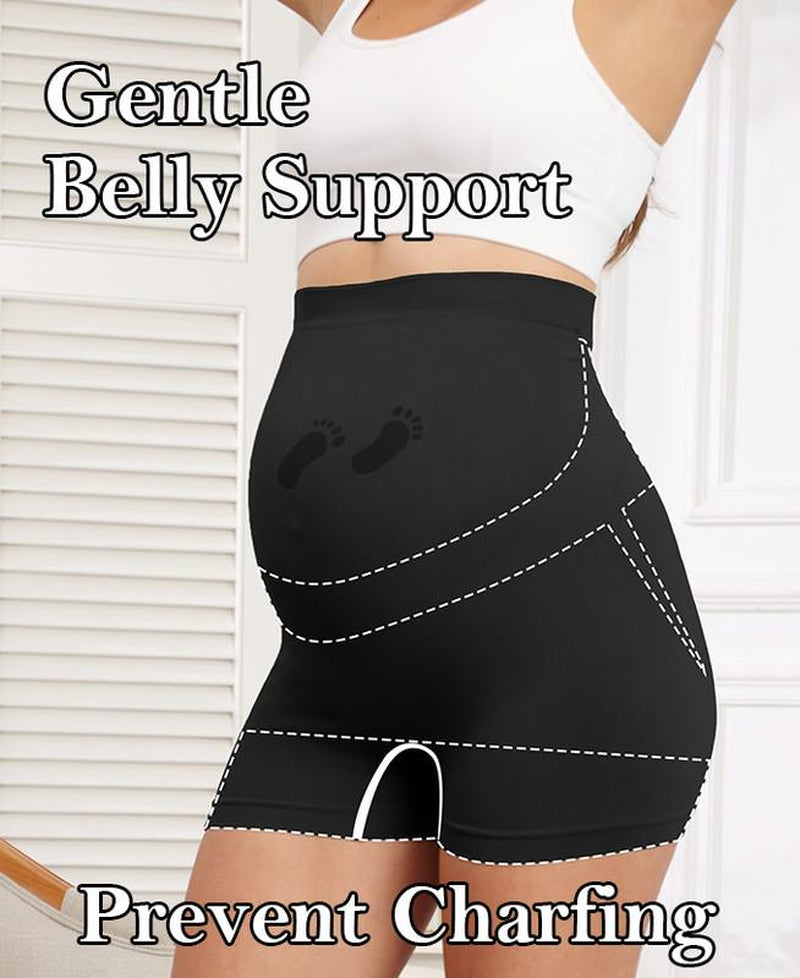 Y25D Pack of 2 Maternity Shapewear for Women Seamless Maternity Underwear under Dress over Bump Pregnancy Shorts High Waist Panties Belly Support Seamless High-Waisted Maternity Underwear Pregnancy Product Pregnancy Must Haves Christmas Gift