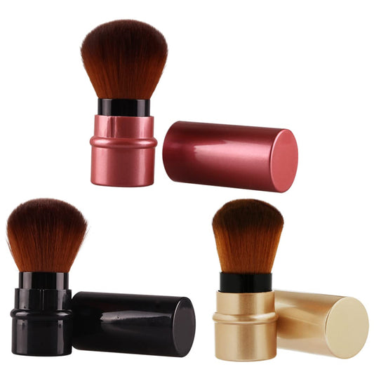 3Pcs Retractable Makeup Brush Professional Cosmetic Applicators for Foundation Powder and Blending Chic and Colors Essential Makeup Tools for All Skin Types