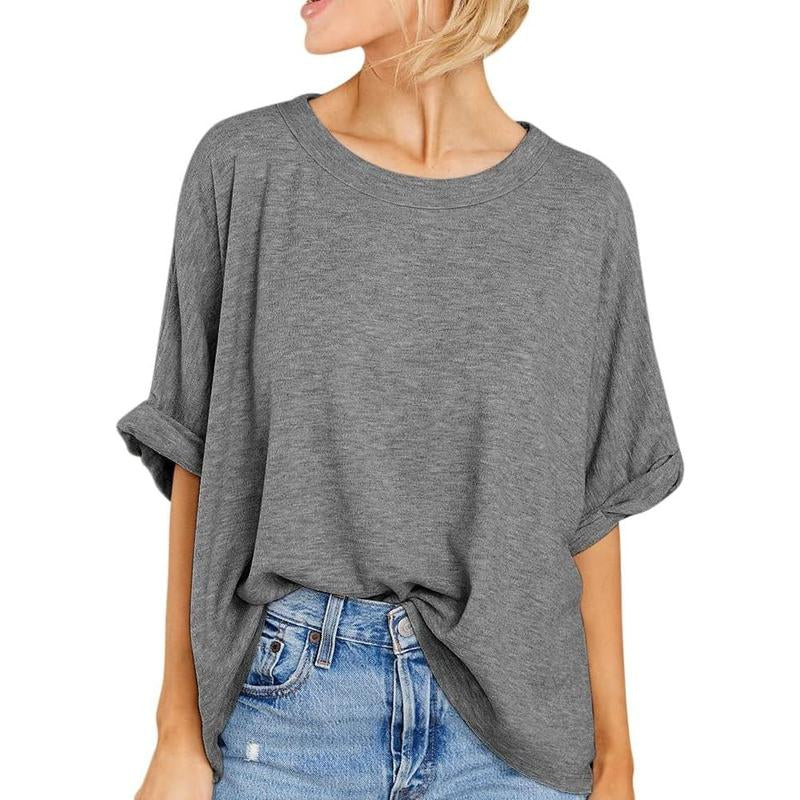 Imily Bela Women Oversized T-Shirt Summer Casual Short Sleeve Loose Tee Tops