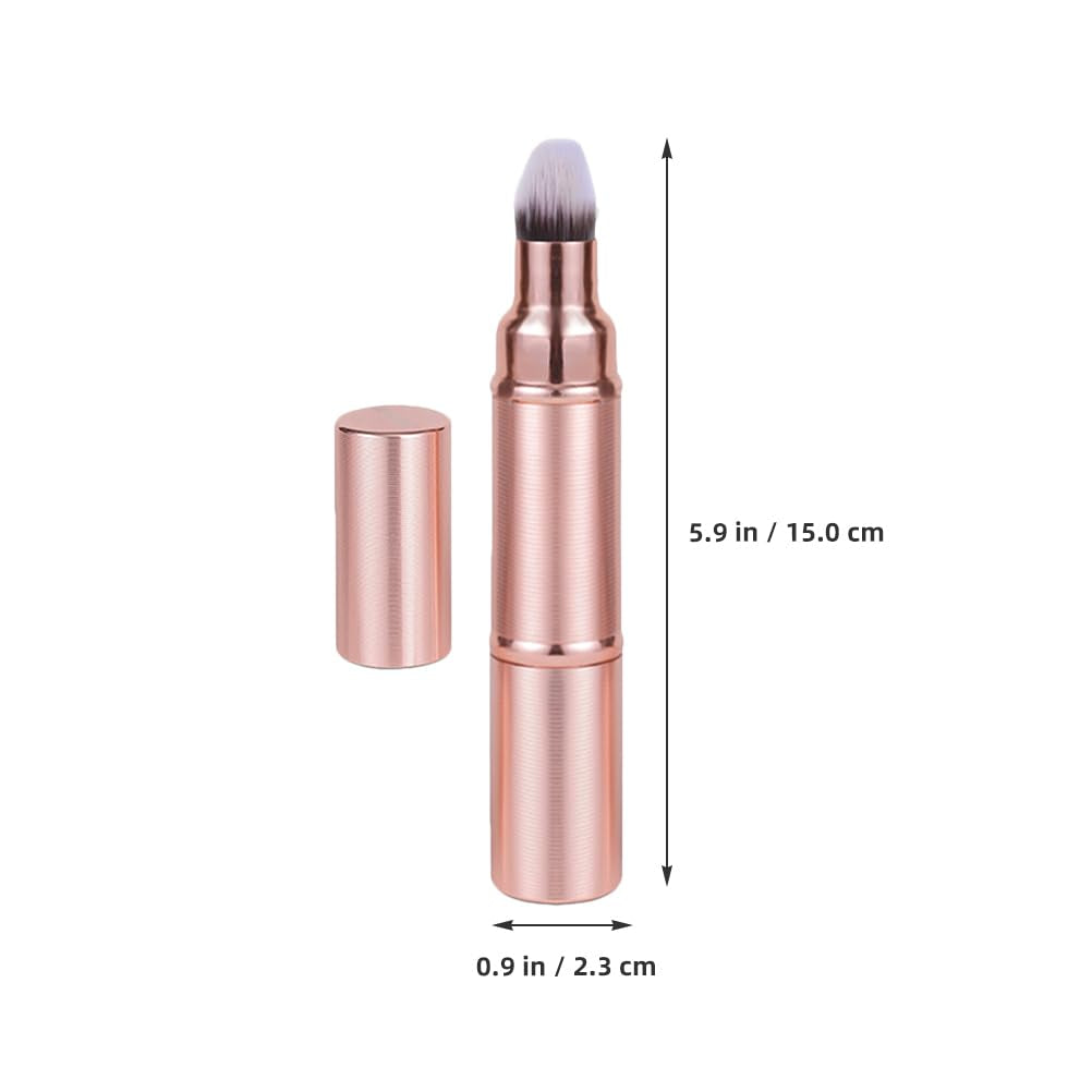 Double-Ended Makeup Brush Retractable Powder Brush Foundation Brush Dual End Makeup Brush Blush Brush Makeup Blending Brush Blusher Brush Makeup Tools Plastic Travel Telescopic