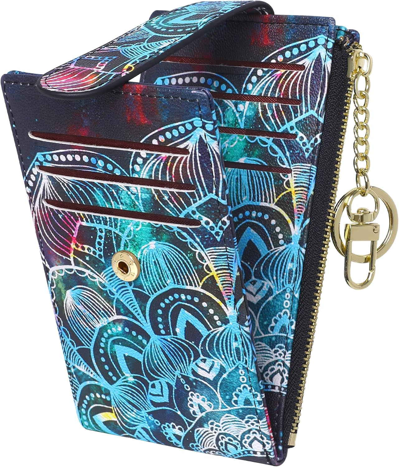 Card Holder Wallet for Women Rfld Slim Wallets Bifold Multi Card Case Coin Purse