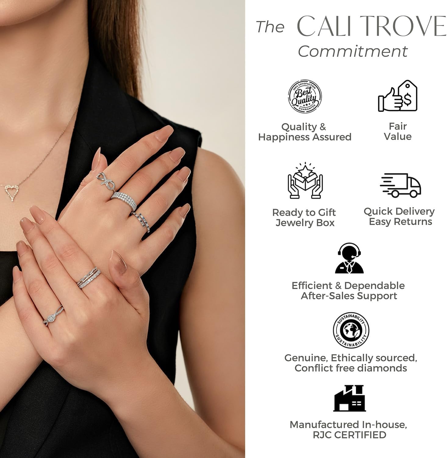 1/4Ct & 1/20 Ct Natural Diamond Infinity Heart Pendant Necklaces for Women in 10KT Gold | Diamond Heart Pendants for Women | 10KT Jewelry Gifts for Her in White, Yellow or Pink Gold