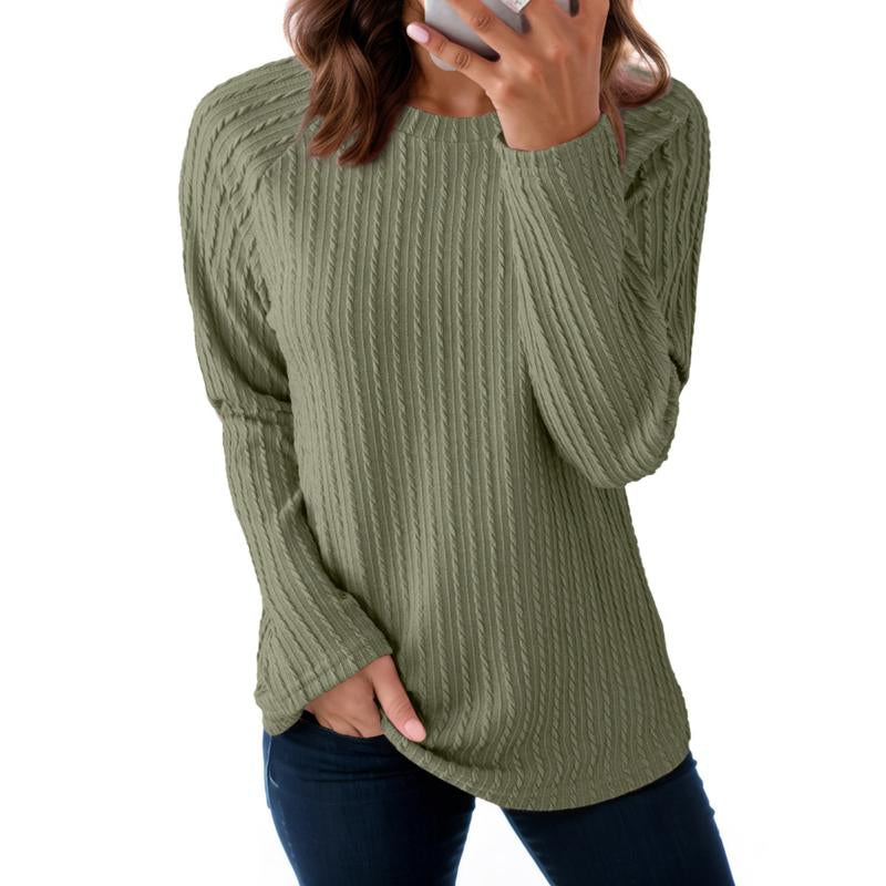 Dokotoo Womens Tops Long Sleeve Lightweight Shirts 2025 Fall Fashion Clothing Trendy Tops Crewneck Knit Basic Tee