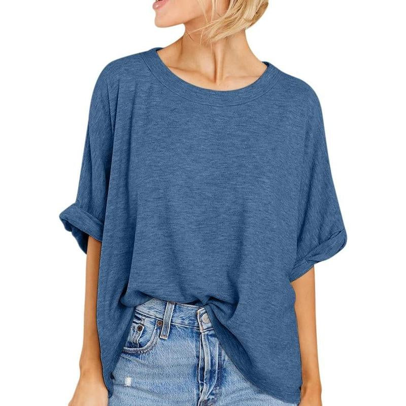 Imily Bela Women Oversized T-Shirt Summer Casual Short Sleeve Loose Tee Tops