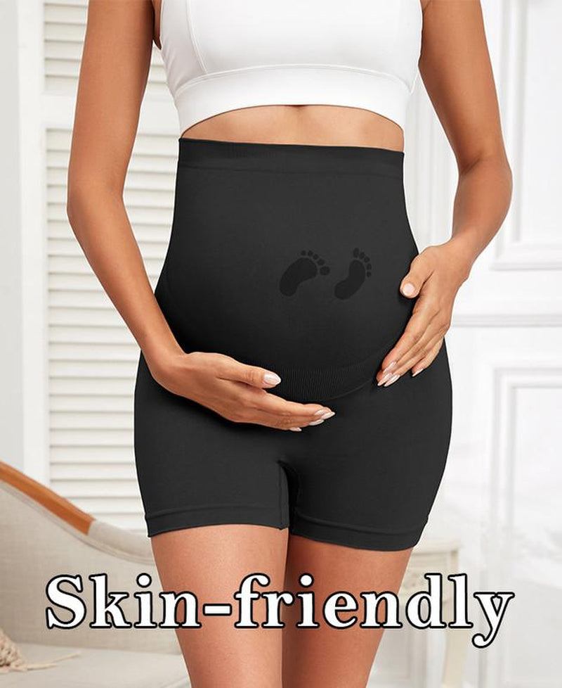 Y25D Pack of 2 Maternity Shapewear for Women Seamless Maternity Underwear under Dress over Bump Pregnancy Shorts High Waist Panties Belly Support Seamless High-Waisted Maternity Underwear Pregnancy Product Pregnancy Must Haves Christmas Gift