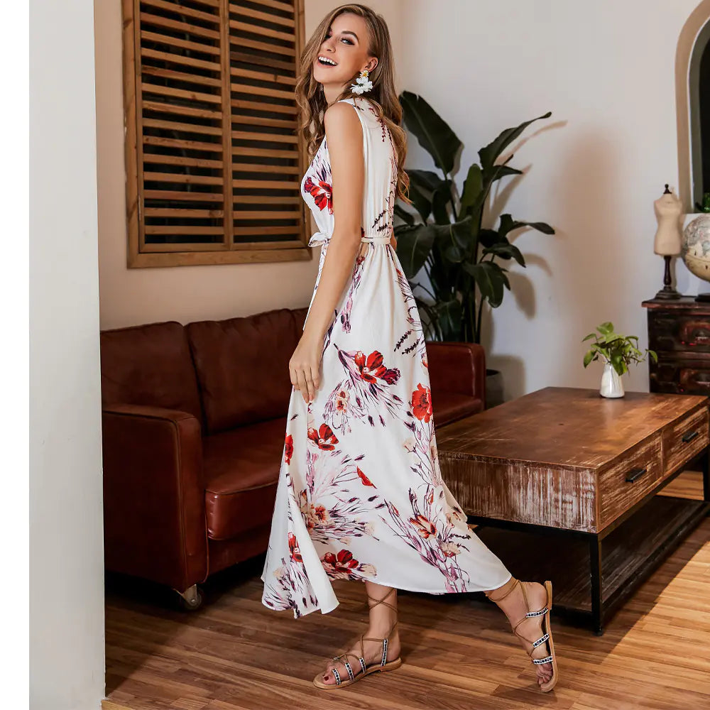 Bohemian Print Dress for Women - Beachwear Dress