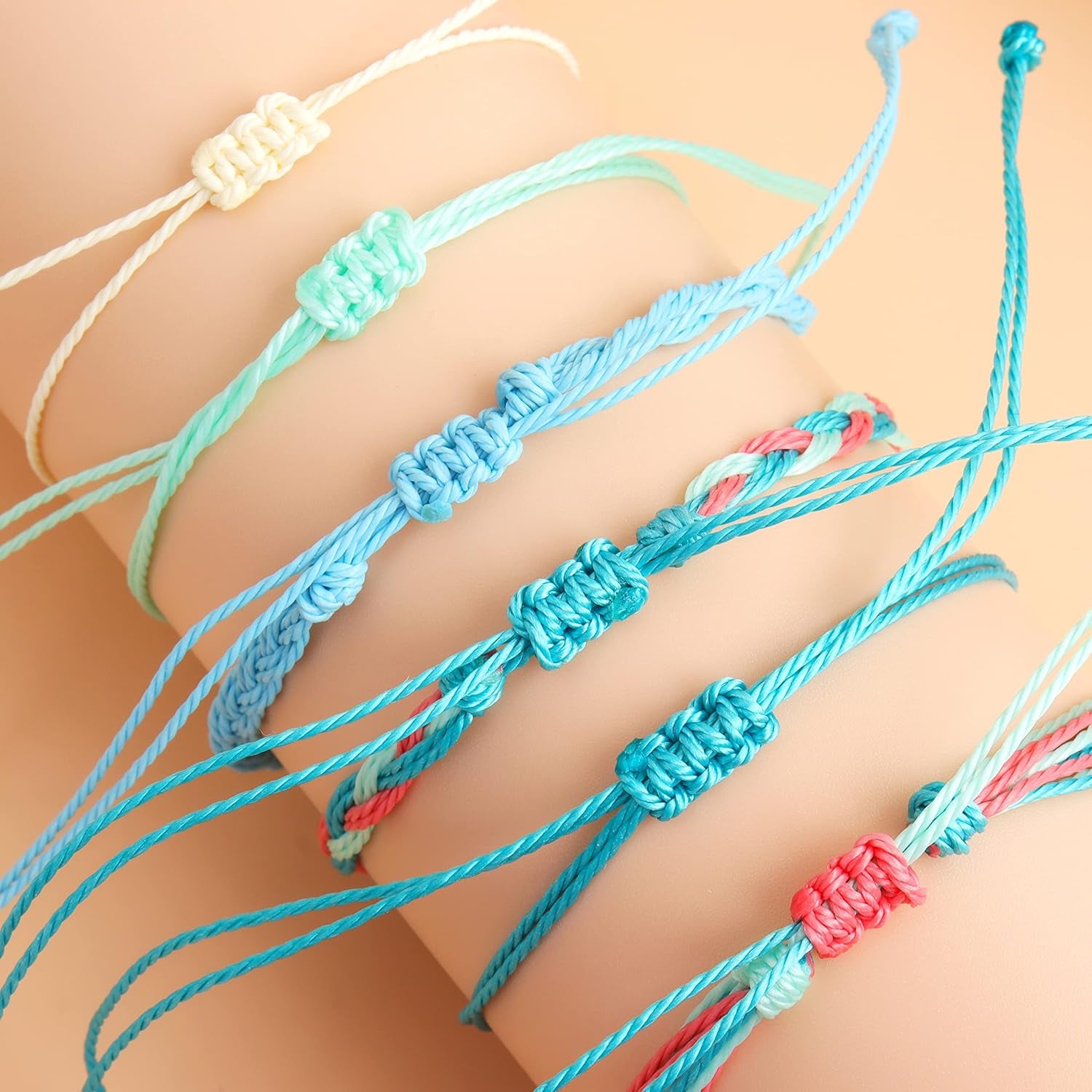 Friendship Bracelets Boho Anklets for Women Waterproof String Bracelets Summer Beach Jewelry Trendy Stuff Adjustable Wave Surfer Bracelet Gifts for Firend Vacation Jewelry for Women