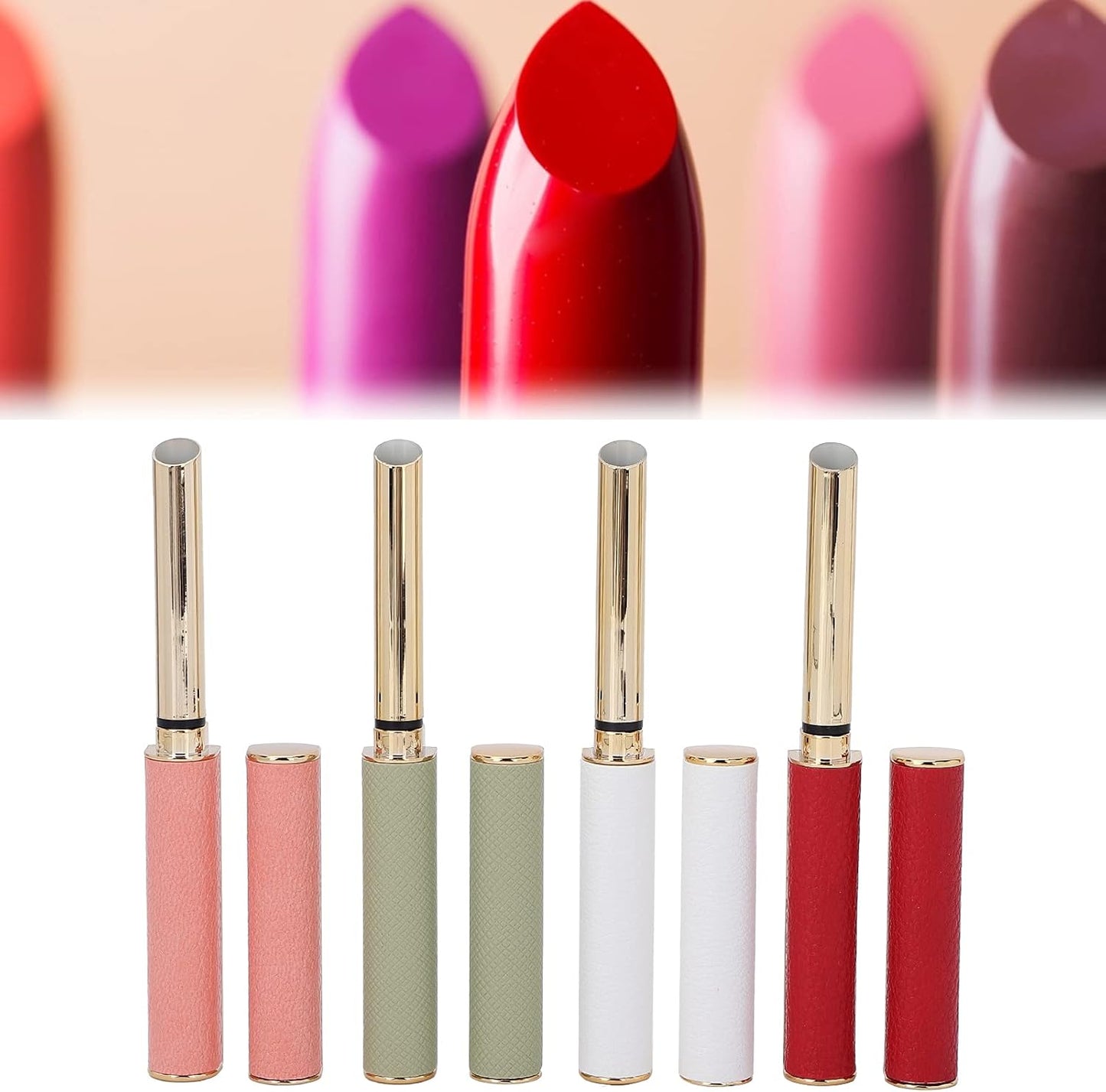 DIY ABS Lip Balm Refillable Lipstick Container for Crafting and Storage