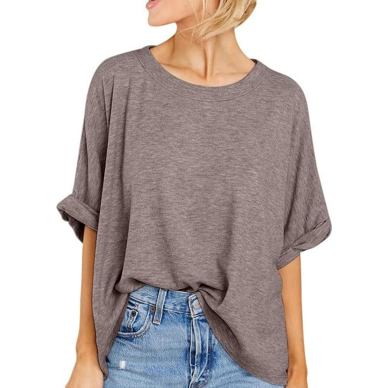 Imily Bela Women Oversized T-Shirt Summer Casual Short Sleeve Loose Tee Tops