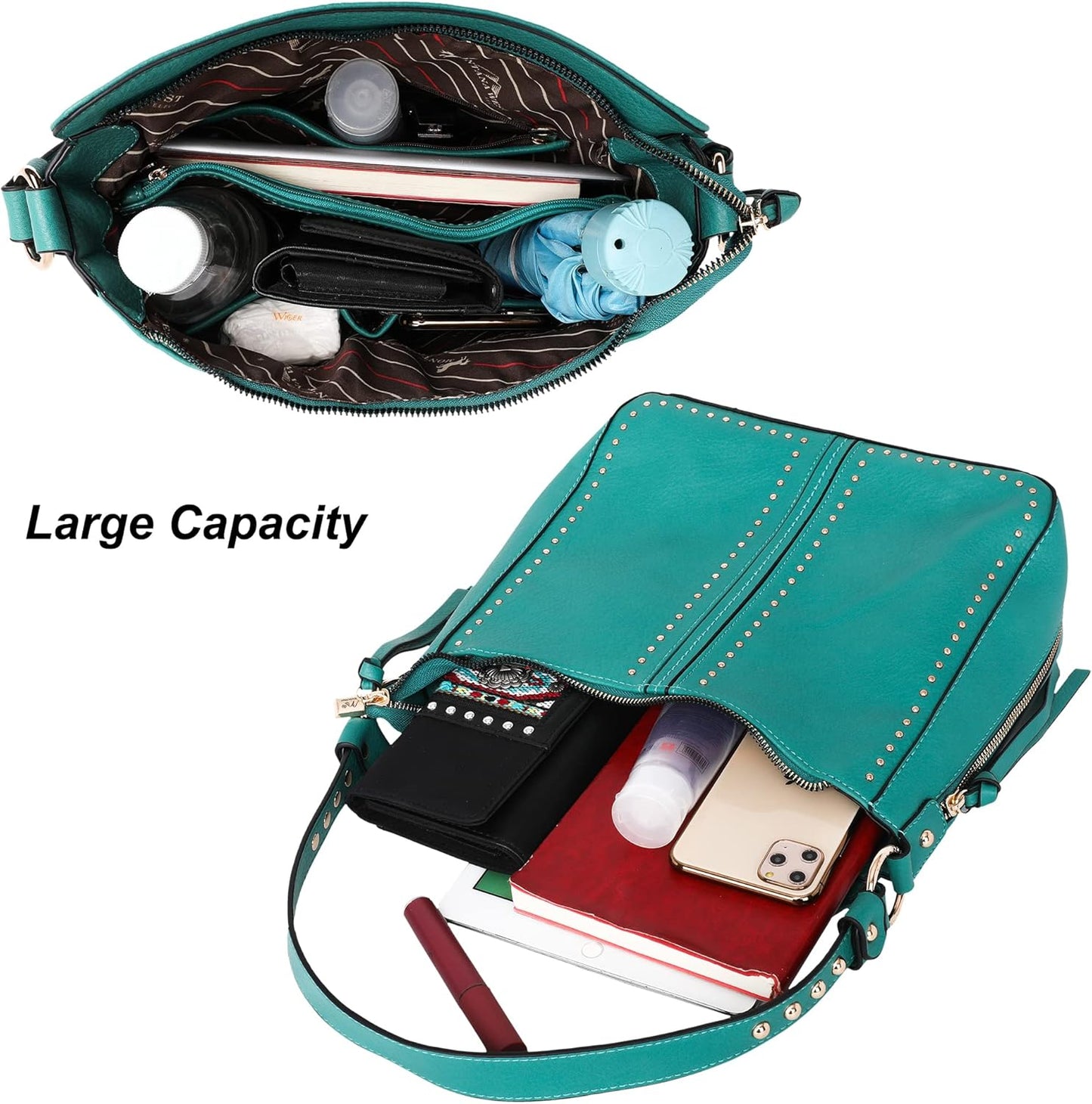 Womens Purses and Handbags Crossbody Hobo Bags Leather Shoulder Satchel Purses for Women MWC-1001STQ