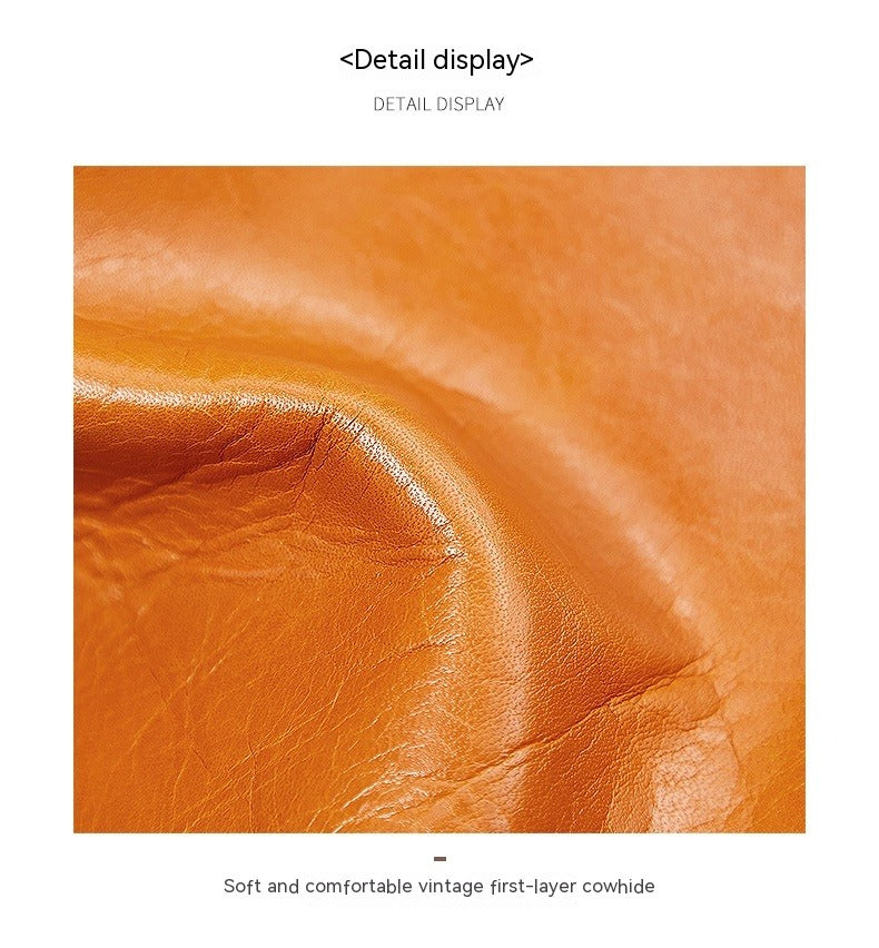 First Layer Cowhide Handmade Crossbody Bag