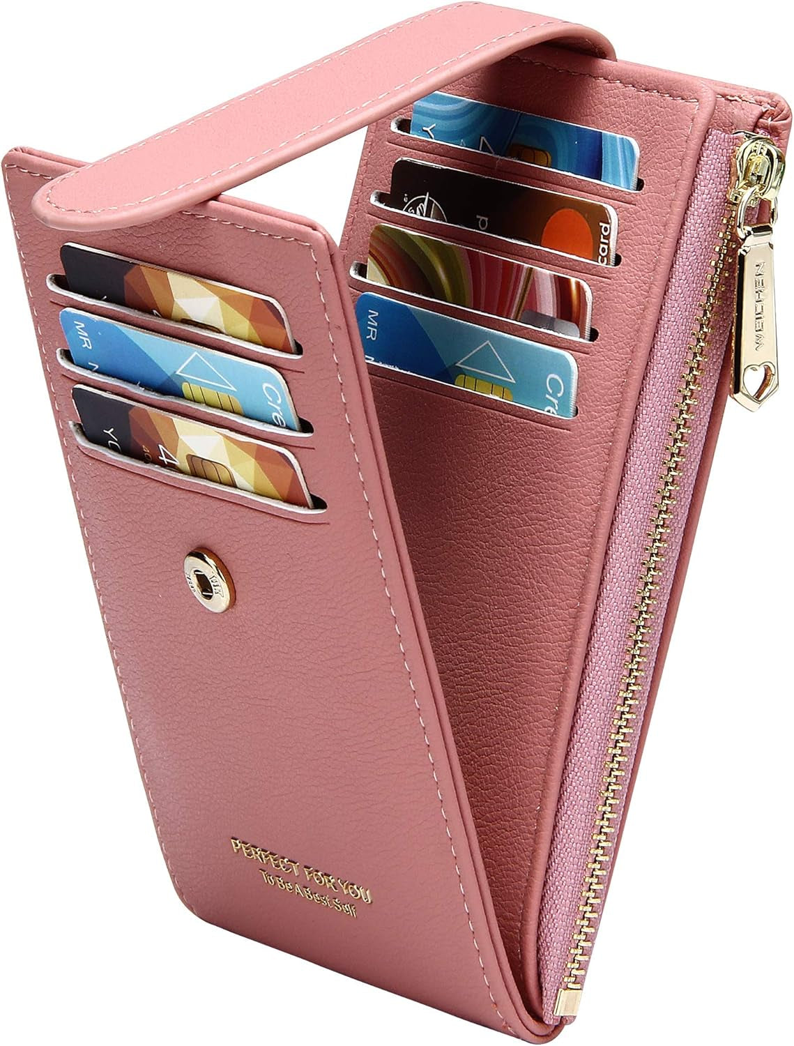 Card Holder Wallet for Women Rfld Slim Wallets Bifold Multi Card Case Coin Purse