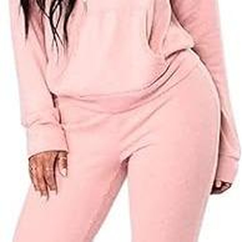 FUPHINE Women'S 2 Piece Sets Long Sleeve Hoodies Sweatpant Set Lounge Sets Fall Outfits Tracksuit 2024 Clothes (Black,L)