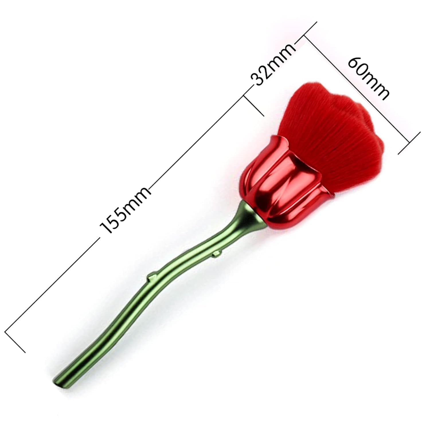 2 Pieces Rose Flower Makeup Brushes Flower Blush Brush Large Face Powder Makeup Brushes Kabuki Brushes for Powder Cosmetic Nail Dust Brush Loose Powder Brush Makeup Tools (Red/Yellow Pink)