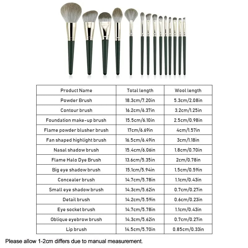 Makeup Brushes Set Large Fluffy Soft Eye Shadow Foundation Brush Women Cosmetic Powder Blush Blending Beauty Make up Tools