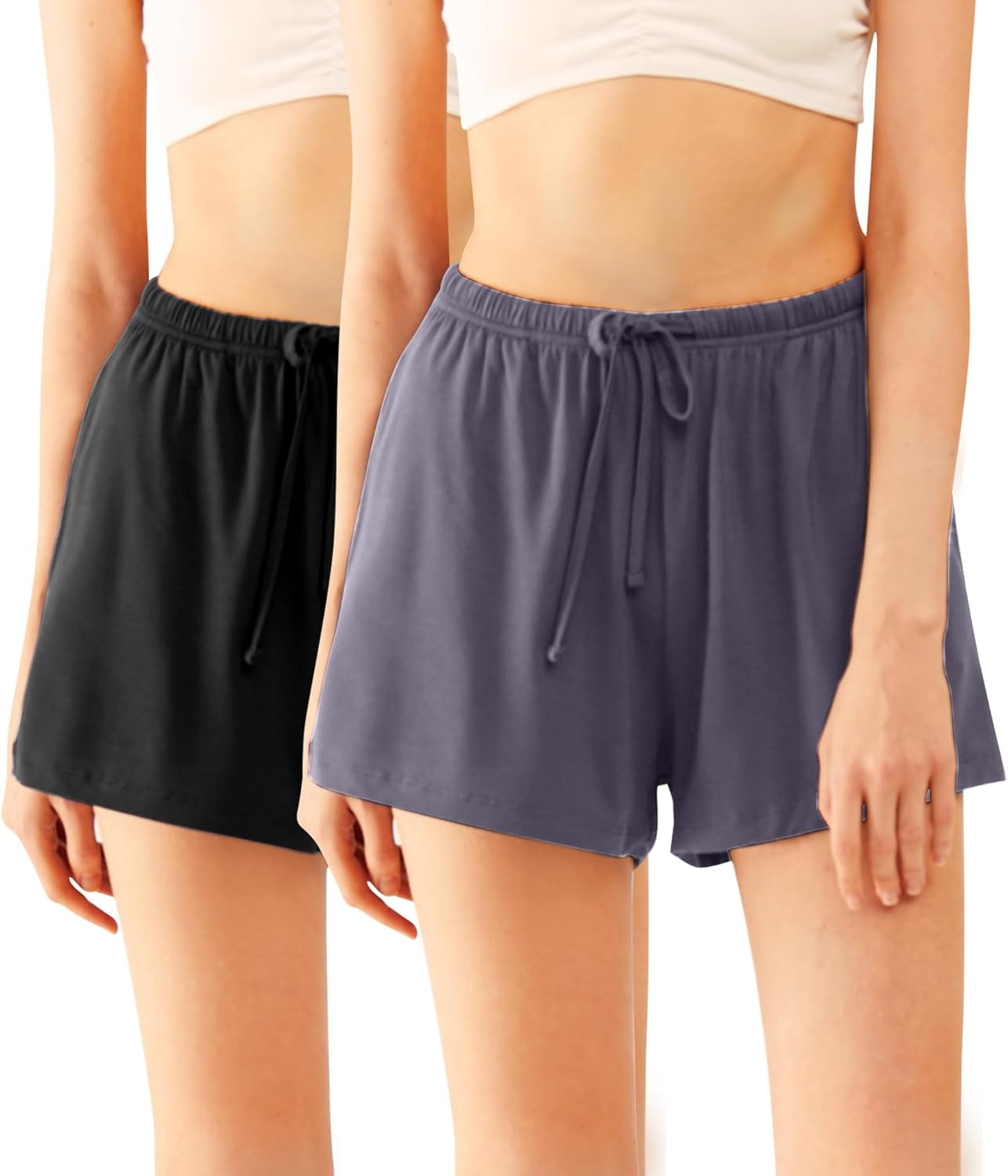 Bamboo Viscose Pajama Shorts for Women Soft Sleep Bottoms plus Size Lounge Boxers Pj Sleepwear Bottom S-4X